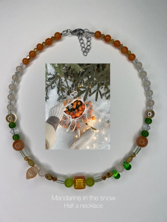 Mandarins in the snow